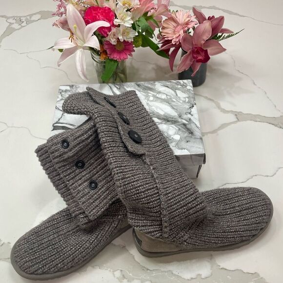 UGG cardi crochet grey boots - Picture 1 of 6
